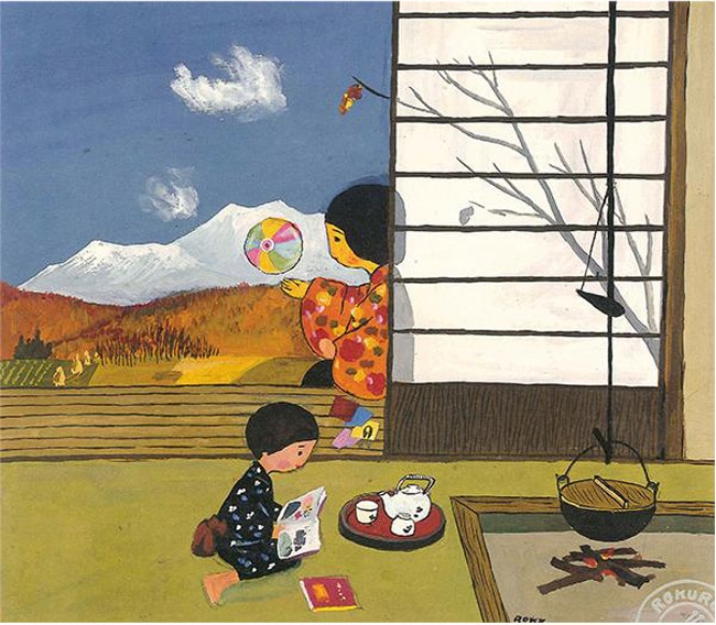 絵画 谷内六郎 （たにうちろくろう）・紙ふうせん 版画 インテリア